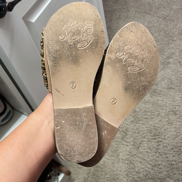 Naughty monkey sz 7 flat beaded sandals - Picture 3 of 3